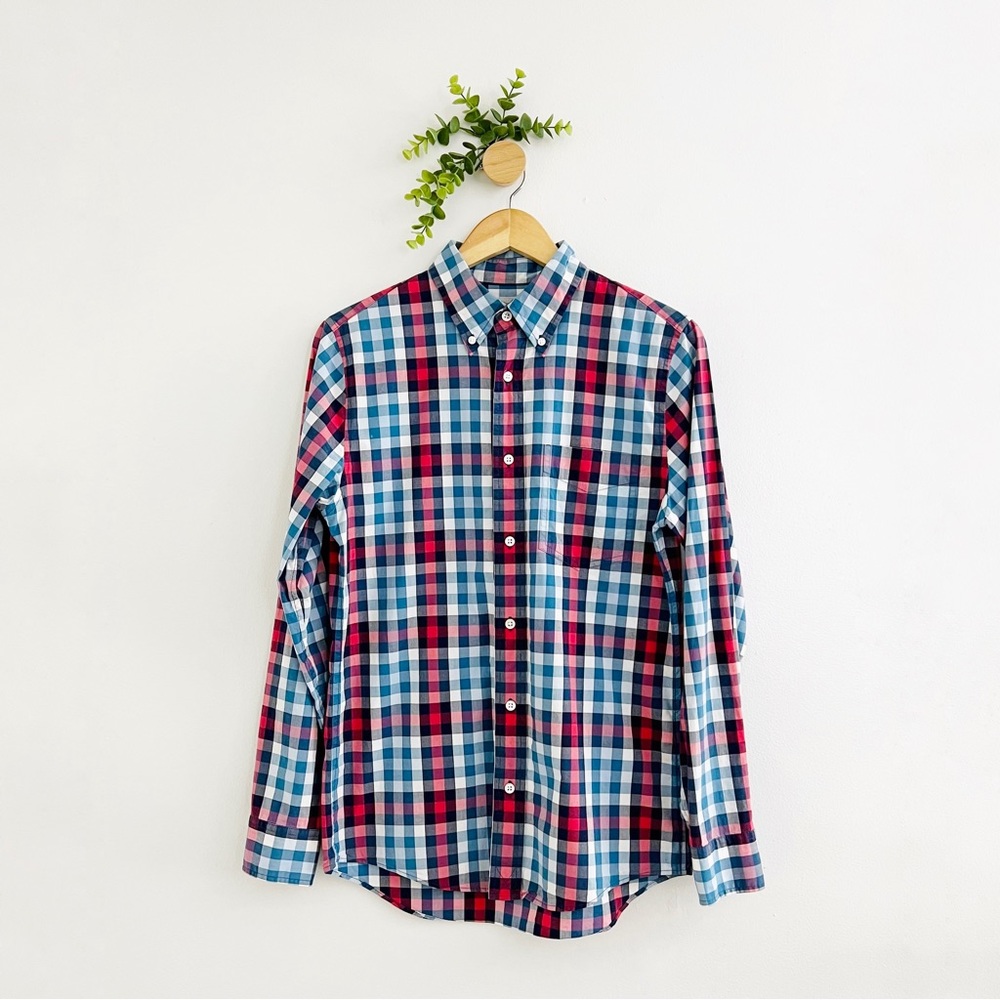 Jack Spade Warren Street NY Blue Red Plaid Button Up Shirt
